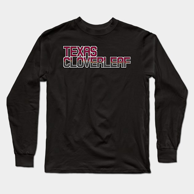 Texas Cloverleaf pixel art Long Sleeve T-Shirt by CalumArt